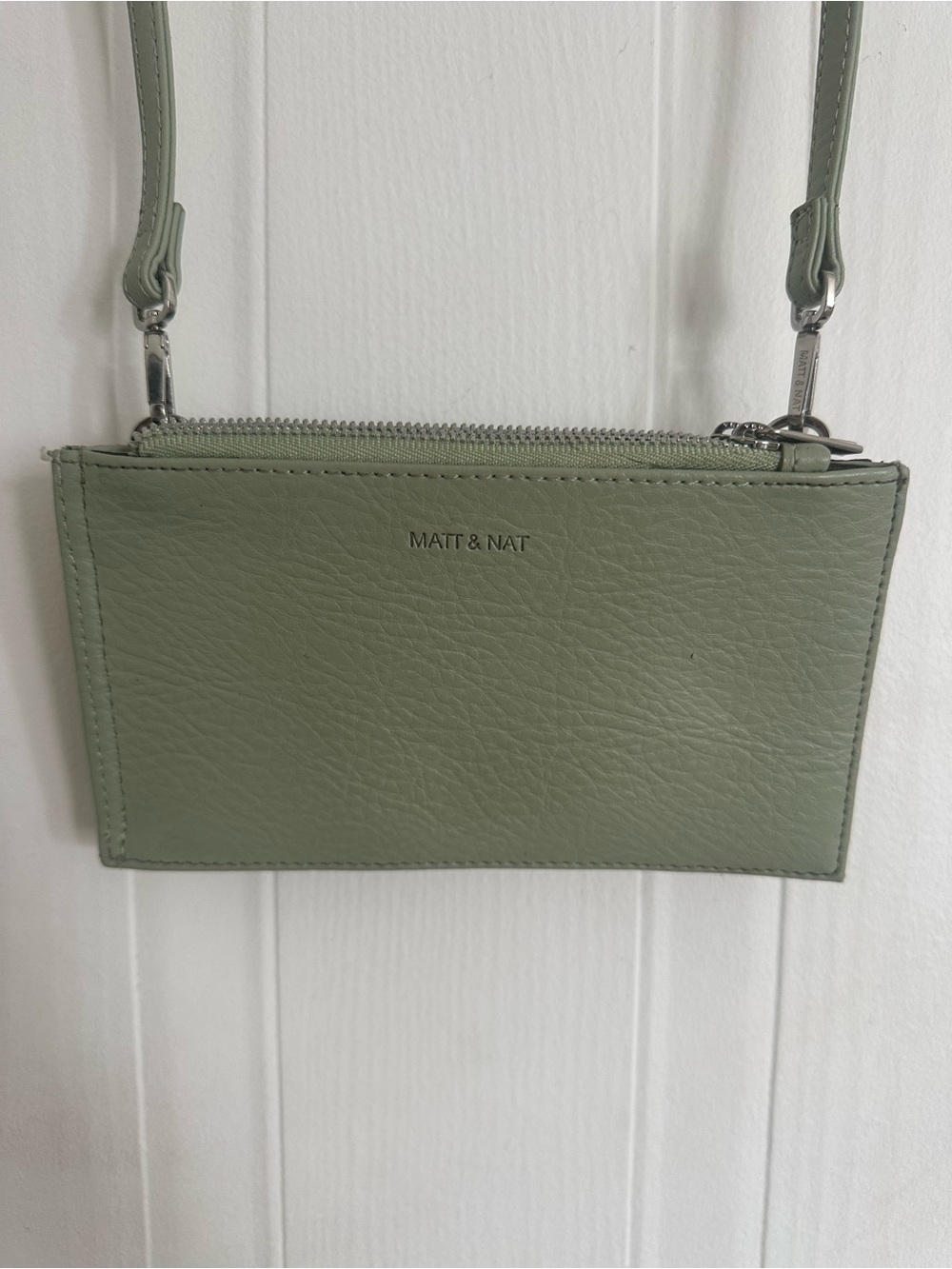 Matt & Nat Light Sage Green Crossbody Wallet